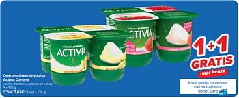 Promoties Gearomatiseerde yoghurt activia danone - Danone - Geldig van 13/03/2024 tot 25/03/2024 bij Carrefour