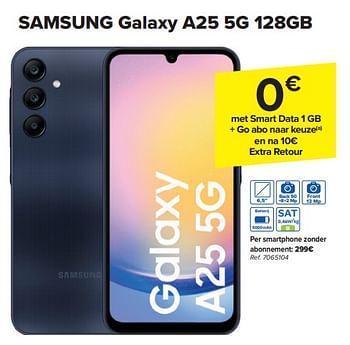 Promoties Samsung galaxy a25 5g 128gb - Samsung - Geldig van 13/03/2024 tot 25/03/2024 bij Carrefour