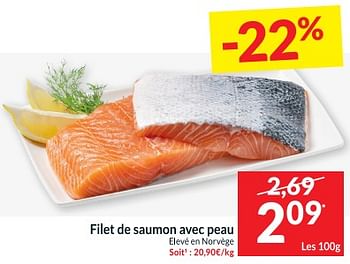 Promoties Filet de saumon avec peau - Huismerk - Intermarche - Geldig van 12/03/2024 tot 17/03/2024 bij Intermarche