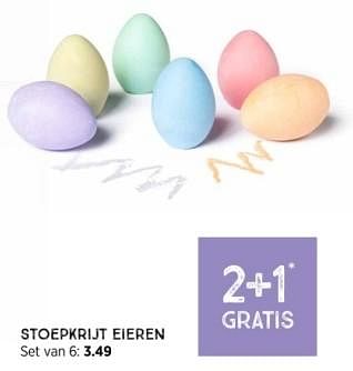 Promoties Stoepkrijt eieren - Huismerk - Xenos - Geldig van 10/03/2024 tot 23/03/2024 bij Xenos