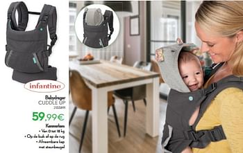 Promoties Babydrager cuddle up - Infantino - Geldig van 01/01/2024 tot 31/01/2024 bij Cora