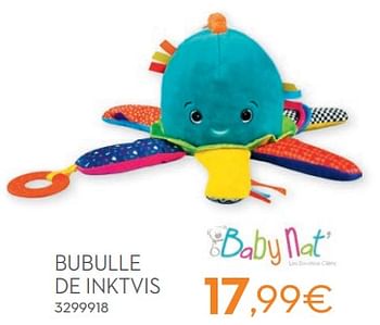 Promoties Bubulle de inktvis - Baby Nat - Geldig van 01/01/2024 tot 31/01/2024 bij Cora