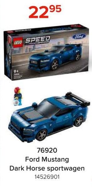 Promoties 76920 ford mustang dark horse sportwagen - Lego - Geldig van 08/03/2024 tot 14/04/2024 bij Euro Shop