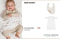 Baby bunny 3x washandjes-Little Dutch