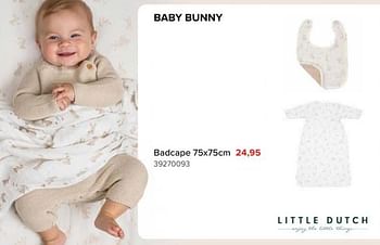 Promoties Baby bunny badcape - Little Dutch - Geldig van 08/03/2024 tot 14/04/2024 bij Euro Shop