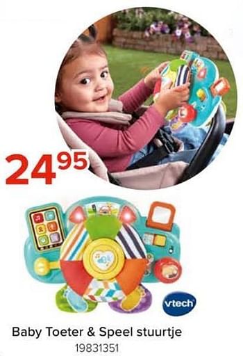 Promoties Baby toeter + speel stuurtje - Vtech - Geldig van 08/03/2024 tot 14/04/2024 bij Euro Shop