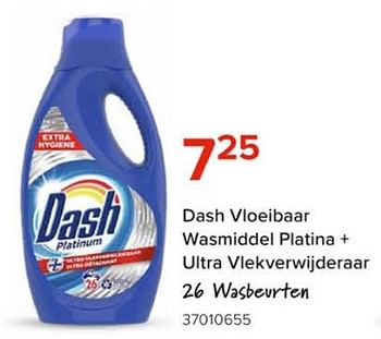 Promoties Dash vloeibaar wasmiddel platina + ultra vlekverwijderaar - Dash - Geldig van 08/03/2024 tot 14/04/2024 bij Euro Shop