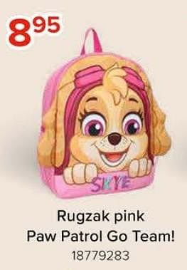 Promotions Rugzak pink paw patrol go team! - Produit Maison - Euroshop - Valide de 08/03/2024 à 14/04/2024 chez Euro Shop