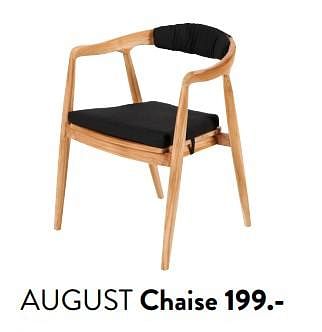 Promoties August chaise - Huismerk - Casa - Geldig van 29/02/2024 tot 25/09/2024 bij Casa