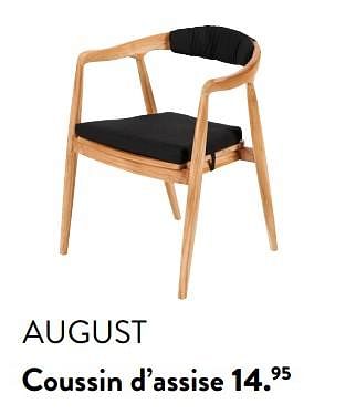Promotions August coussin d’assise - Produit maison - Casa - Valide de 29/02/2024 à 25/09/2024 chez Casa