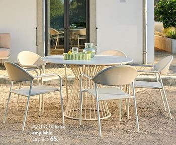 Promotions Azuro chaise empilable - Produit maison - Casa - Valide de 29/02/2024 à 25/09/2024 chez Casa