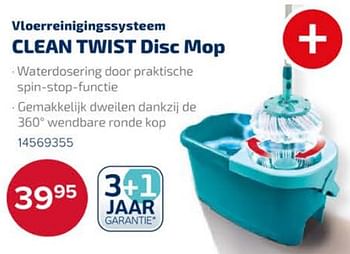 Promotions Vloerreinigingssysteem clean twist disc mop - Leifheit - Valide de 08/03/2024 à 14/04/2024 chez Euro Shop