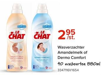 Promoties Wasverzachter amandelmelk of dermo comfort - Le Chat - Geldig van 08/03/2024 tot 14/04/2024 bij Euro Shop
