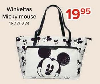 Promoties Winkeltas micky mouse - Huismerk - Euroshop - Geldig van 08/03/2024 tot 14/04/2024 bij Euro Shop