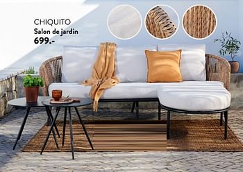Promotions Chiquito salon de jardin - Produit maison - Casa - Valide de 29/02/2024 à 25/09/2024 chez Casa
