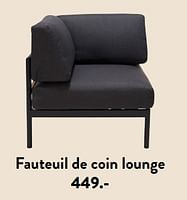 Promotions Fauteuil de coin lounge - Produit maison - Casa - Valide de 29/02/2024 à 25/09/2024 chez Casa