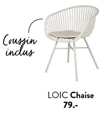 Promoties Loic chaise - Huismerk - Casa - Geldig van 29/02/2024 tot 25/09/2024 bij Casa