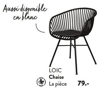 Promoties Loic chaise - Huismerk - Casa - Geldig van 29/02/2024 tot 25/09/2024 bij Casa