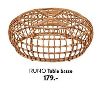 Promotions Runo table basse - Produit maison - Casa - Valide de 29/02/2024 à 25/09/2024 chez Casa