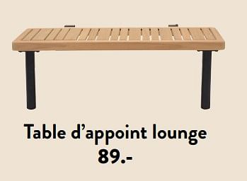 Promoties Table d’appoint lounge - Huismerk - Casa - Geldig van 29/02/2024 tot 25/09/2024 bij Casa