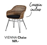 Promotions Vienna chaise - Produit maison - Casa - Valide de 29/02/2024 à 25/09/2024 chez Casa