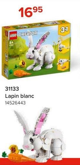 Promotions 31133 lapin blanc - Lego - Valide de 08/03/2024 à 14/04/2024 chez Euro Shop