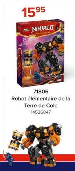 Promotions 71806 robot élémentaire de la terre de cole - Lego - Valide de 08/03/2024 à 14/04/2024 chez Euro Shop