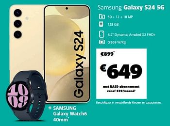 Promotions Samsung galaxy s24 5g - Samsung - Valide de 11/03/2024 à 07/04/2024 chez Base
