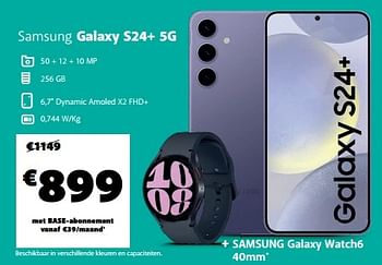 Promotions Samsung galaxy s24+ 5g - Samsung - Valide de 11/03/2024 à 07/04/2024 chez Base