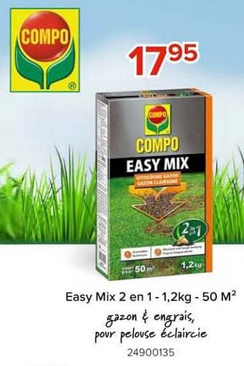 Promotions Easy mix 2 en 1 - Compo - Valide de 08/03/2024 à 14/04/2024 chez Euro Shop