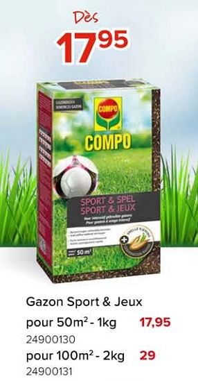 Promoties Gazon sport + jeux - Compo - Geldig van 08/03/2024 tot 14/04/2024 bij Euro Shop