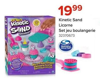 Promotions Kinetic sand licorne set jeu boulangerie - Spin Master - Valide de 08/03/2024 à 14/04/2024 chez Euro Shop