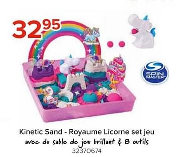 Promotions Kinetic sand - royaume licorne set jeu - Spin Master - Valide de 08/03/2024 à 14/04/2024 chez Euro Shop