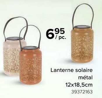 Promotions Lanterne solaire métal - Produit Maison - Euroshop - Valide de 08/03/2024 à 14/04/2024 chez Euro Shop