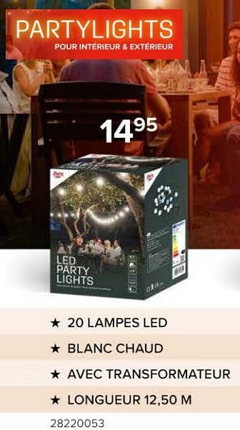Promotions Partylights 20 LAMPES LED - Euro Light - Valide de 08/03/2024 à 14/04/2024 chez Euro Shop