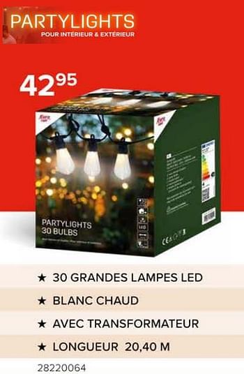 Promotions Partylights 30 grandes lampes led - Euro Light - Valide de 08/03/2024 à 14/04/2024 chez Euro Shop