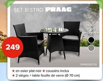 Promoties Set bistro praag - Huismerk - Euroshop - Geldig van 08/03/2024 tot 14/04/2024 bij Euro Shop