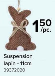 Promotions Suspension lapin - Produit Maison - Euroshop - Valide de 08/03/2024 à 14/04/2024 chez Euro Shop