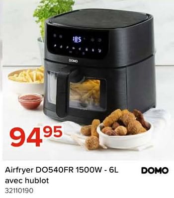 Promotions Domo elektro airfryer do540fr 1500w - avec hublot - Domo elektro - Valide de 08/03/2024 à 14/04/2024 chez Euro Shop
