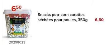 Promotions Snacks pop-corn carottes séchées pour poules - Produit Maison - Euroshop - Valide de 08/03/2024 à 14/04/2024 chez Euro Shop