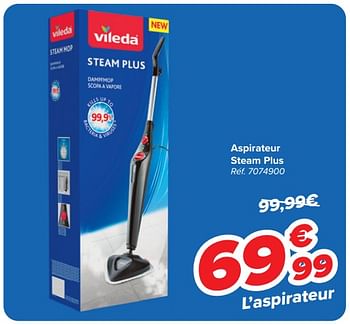 Promotions Aspirateur steam plus - Vileda - Valide de 13/03/2024 à 25/03/2024 chez Carrefour