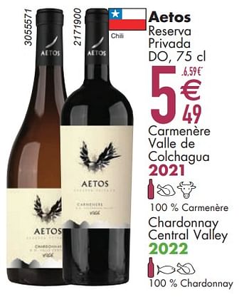 Promoties Aetos reserva privada do - Rode wijnen - Geldig van 12/03/2024 tot 08/04/2024 bij Cora