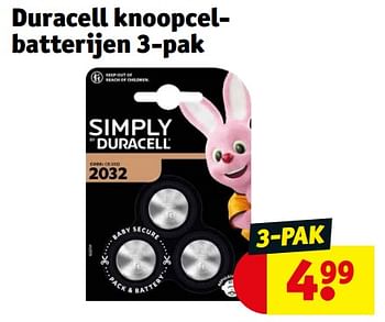 Promoties Duracell knoopcelbatterijen - Duracell - Geldig van 12/03/2024 tot 24/03/2024 bij Kruidvat