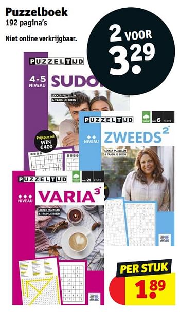 Promoties Puzzelboek - Huismerk - Kruidvat - Geldig van 12/03/2024 tot 24/03/2024 bij Kruidvat