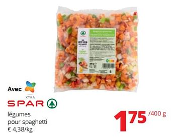 Promotions Légumes pour spaghetti - Spar - Valide de 14/03/2024 à 27/03/2024 chez Spar (Colruytgroup)