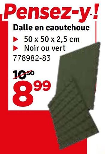 Promotions Dalle en caoutchouc - Produit maison - Mr. Bricolage - Valide de 12/03/2024 à 28/03/2024 chez Mr. Bricolage