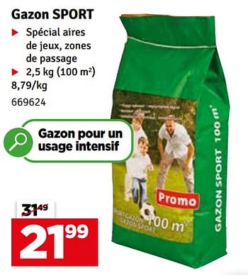 Promotions Gazon sport - Produit maison - Mr. Bricolage - Valide de 12/03/2024 à 28/03/2024 chez Mr. Bricolage