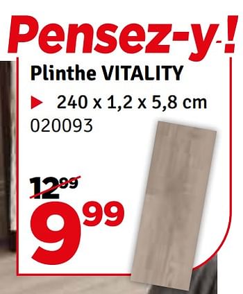 Promoties Plinthe vitality - Huismerk - Mr. Bricolage - Geldig van 12/03/2024 tot 28/03/2024 bij Mr. Bricolage
