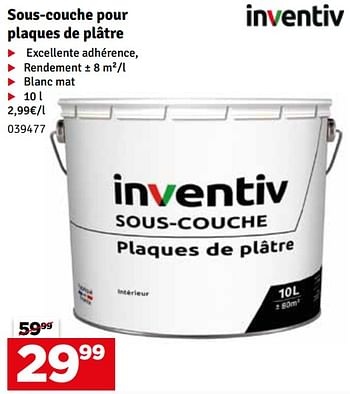 Promoties Sous-couche pour plaques de plâtre - Inventiv - Geldig van 12/03/2024 tot 28/03/2024 bij Mr. Bricolage