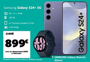 Promoties Samsung galaxy s24+ 5g - Samsung - Geldig van 11/03/2024 tot 07/04/2024 bij Base